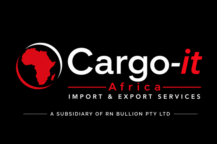 Logo of Cargo-it Africa Import & Export Services on a black background